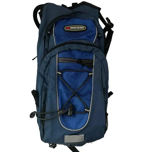 High Sierra Blue Airmesh Hydration Pack Water Bladder 2L Backpack hike - Picture 1 of 8